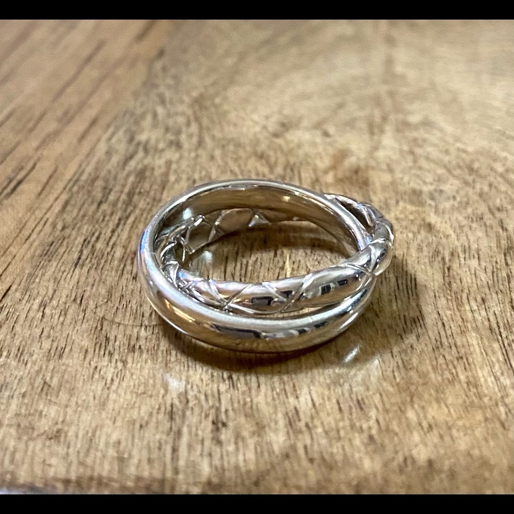 Sterling Silver Double band ring